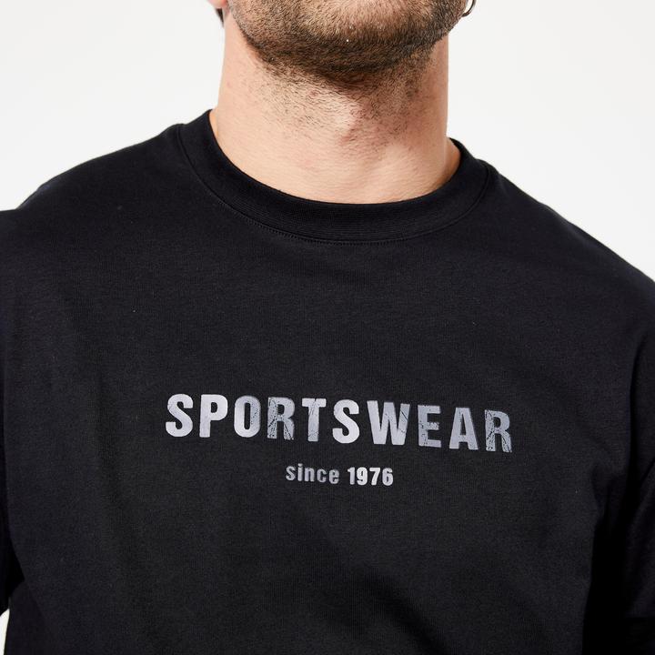 Actual product image Domyos T-shirt men - Essentials 500 printed black (L)
