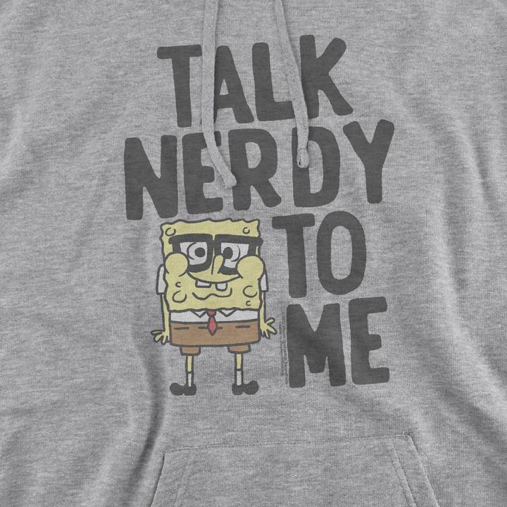 Immagine prodotto Spongebob Squarepants Talk Nerdy To Me Felpa con Cappuccio Uomo (M)