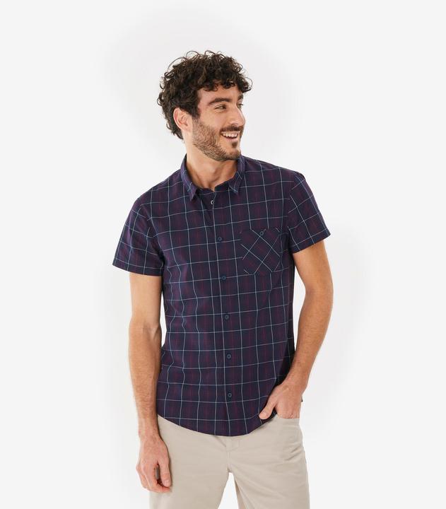 Forclaz Hemd Herren kurzarm - NH100 blau