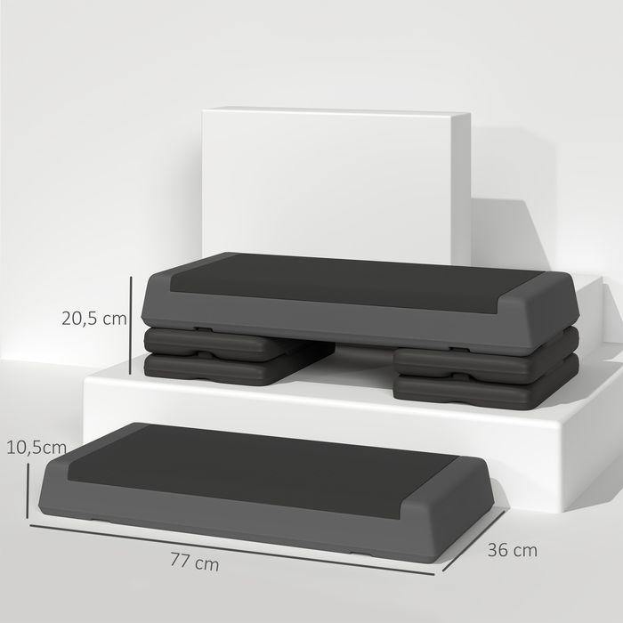 Actual product image Swisshandel24 Fitness-Stepper, 10,5/15,5/20,5cm Höhenverstellbare Steppbrett für Zuhause, Grau