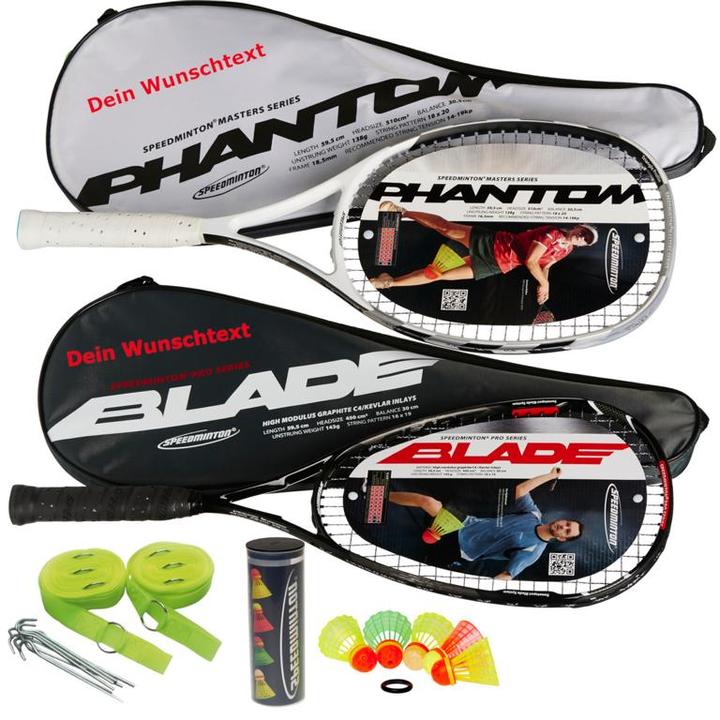IQ Sport Speedminton Pärchenprofiset mit Wunschaufdruck