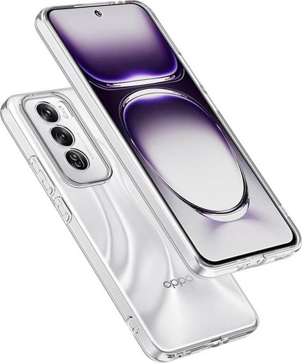 Actual product image Cover-Discount OPPO Reno12 5G - Silicone rubber case transparent (Oppo Reno12)