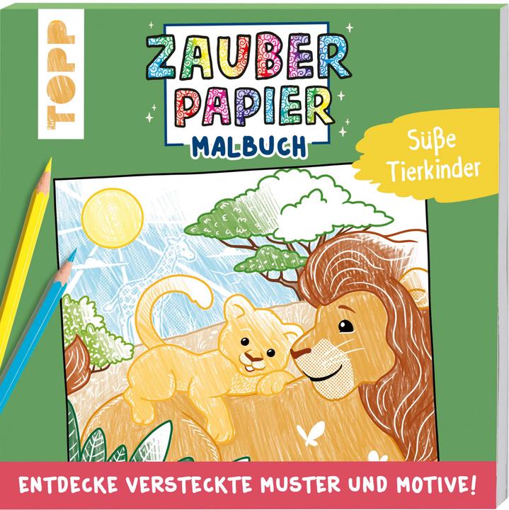 Magic paper colouring book cute animal children