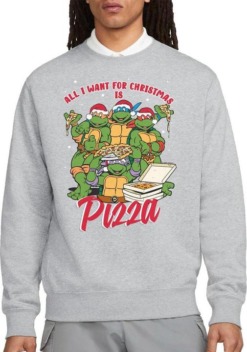 Immagine prodotto Teenage Mutant NT Felpa Natale Pizza Adulto Unisex (XXL)
