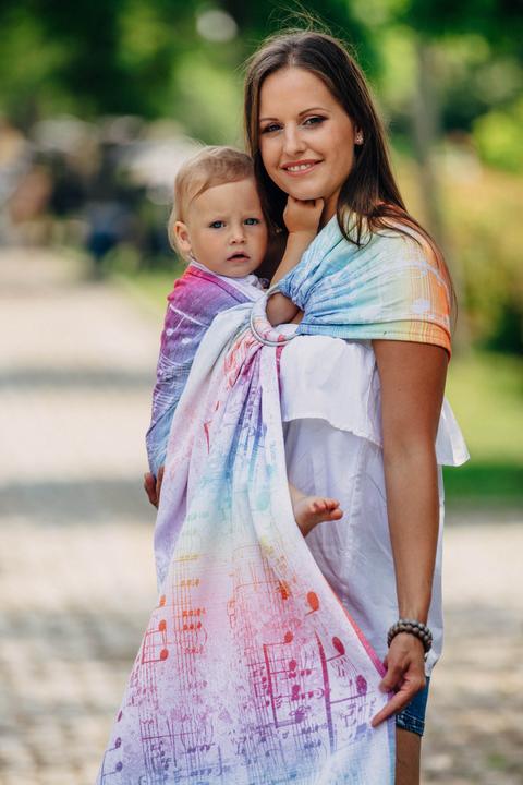 Actual product image Lennylamb Ringsling - Symphony Rainbow Light (1.80 m)