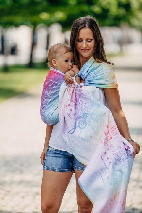 Actual product image Lennylamb Ringsling - Symphony Rainbow Light (1.80 m)