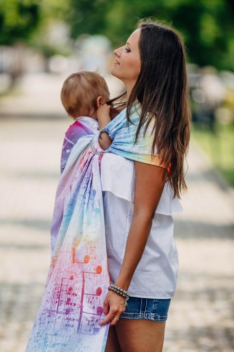 Actual product image Lennylamb Ringsling - Symphony Rainbow Light (1.80 m)