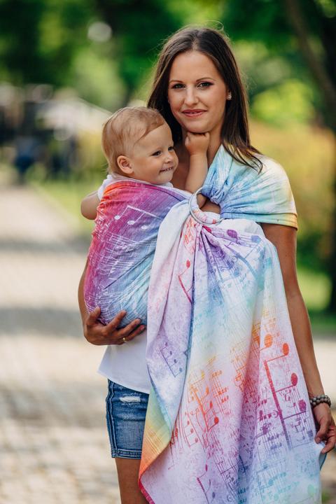 Actual product image Lennylamb Ringsling - Symphony Rainbow Light (1.80 m)