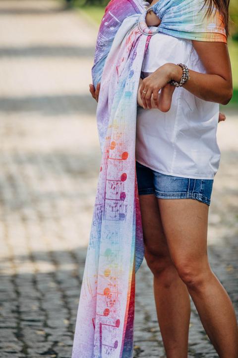 Actual product image Lennylamb Ringsling - Symphony Rainbow Light (1.80 m)