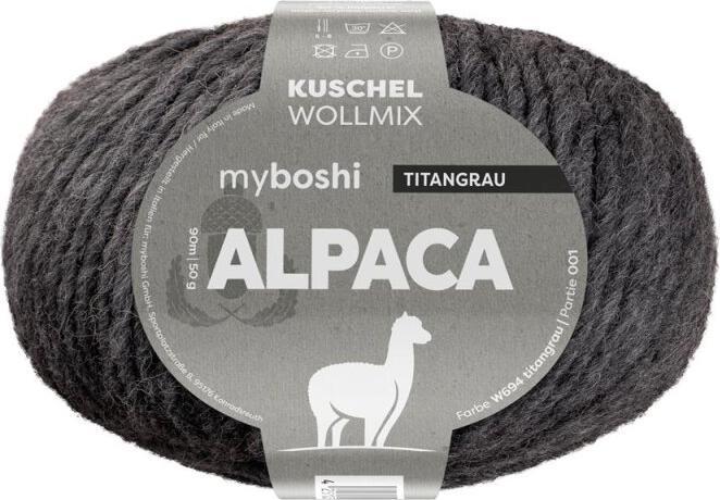 Actual product image Myboshi Alpaca 50g Fb. 694 Titangrau (90 m)