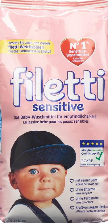 Image du produit Filetti Sensible (20 Cycles de lavage, Lessive en poudre)
