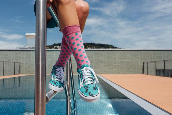 Image du produit DillySocks Shots roses (Une unité par pack, 36 - 40)