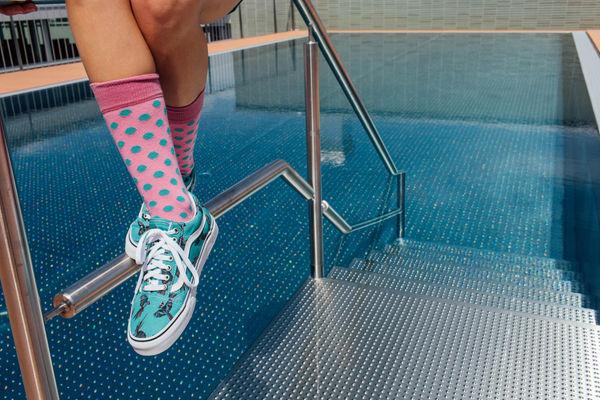 Image du produit DillySocks Shots roses (Une unité par pack, 36 - 40)