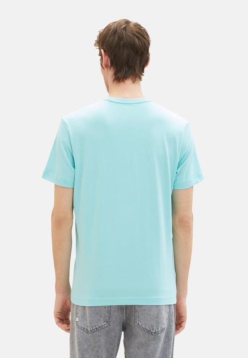 Produktbild Tom Tailor T-Shirt Kurzarmshirt mit Front-Logo-Print (L)