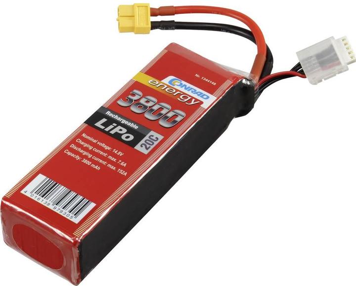 Produktbild Conrad energy Modellbau-Akkupack (LiPo) 14.8 (14.80 V, 3800 mAh)