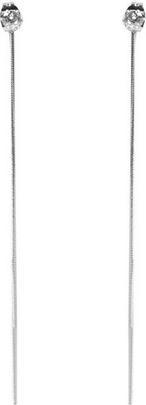 Vuch Steel Fashion Earrings With Clear Bowy Silver Crystal