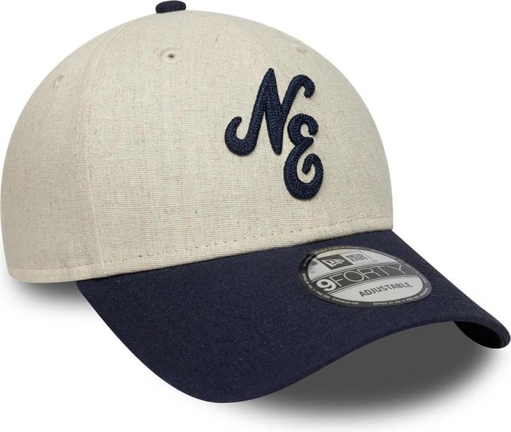 Actual product image New Era 9Forty Strapback Cap - Leinen Brand Script Beige