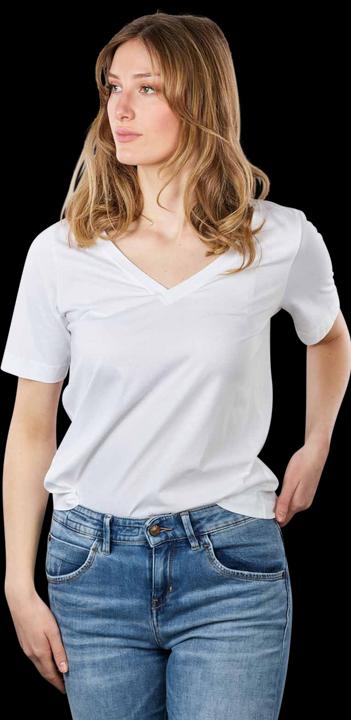 Actual product image Drykorn Jersey Jacina T-Shirt V-Neck White (XS)