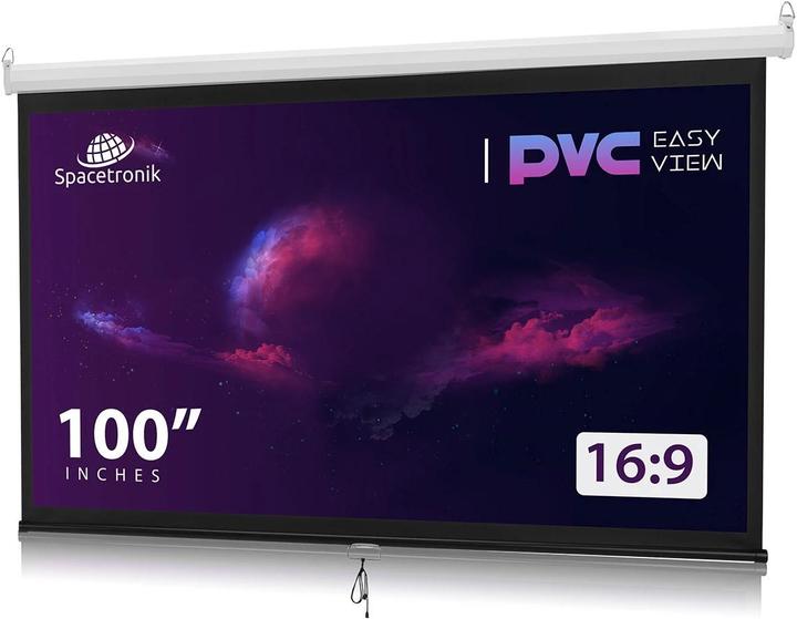 Spacetronik Manuelle Roll-Up Leinwand 100 16:9 (100", 16:9)