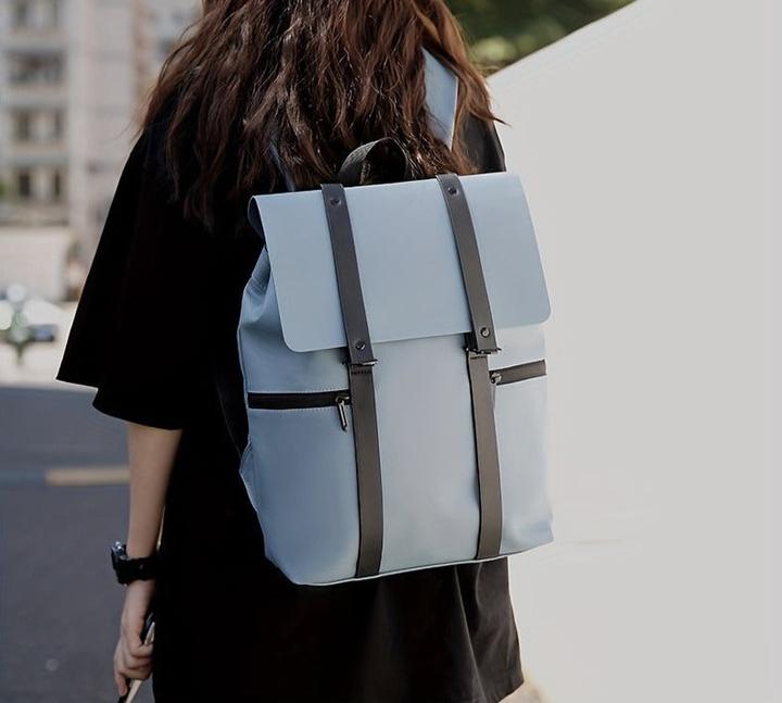 Immagine prodotto Only-Bags.Store Zaino in pelle PU, zaino impermeabile per la scuola, zaino monocolore per uomini e donne