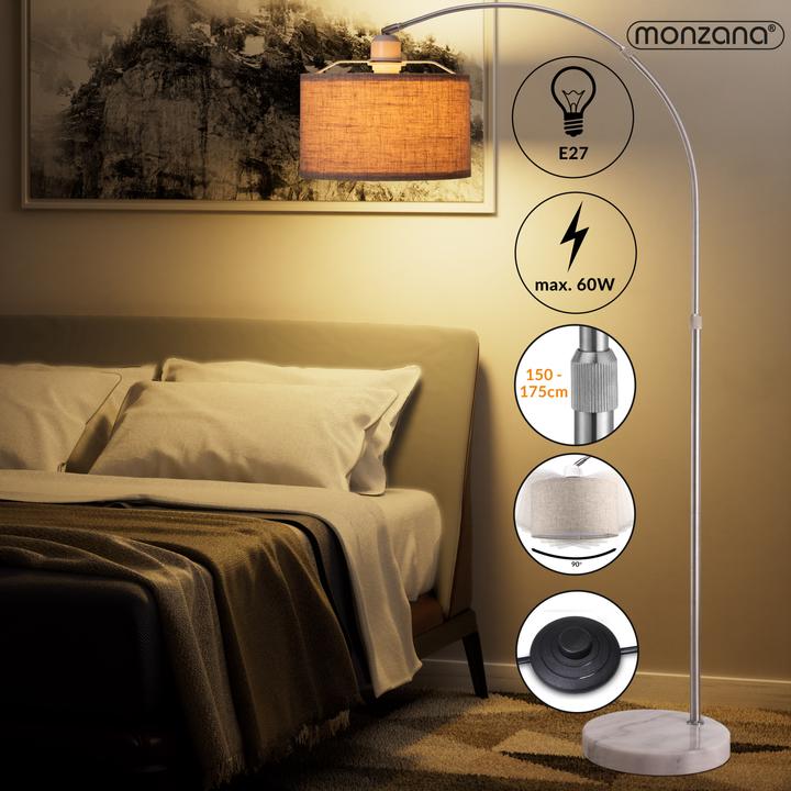 Image du produit Monzana Lampadaire arc (E27)