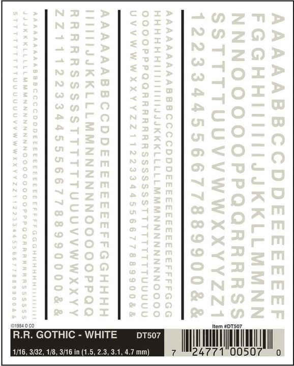 Bachmann Trains Lettres et chiffres, blanc