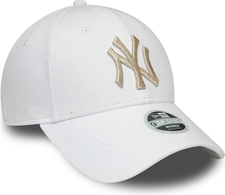 Actual product image New Era 9Forty Ladies Cap - Metallic New York Yankees White