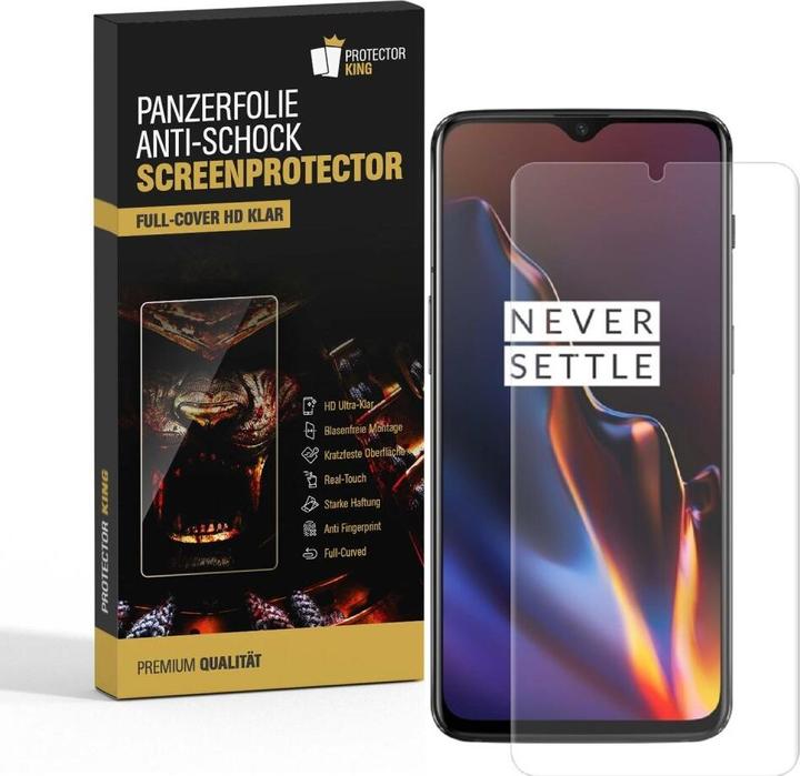 Produktbild Protectorking 6x Panzerfolie Anti-Shock Full Cover HD Klar (6 Stück, OnePlus 7T)