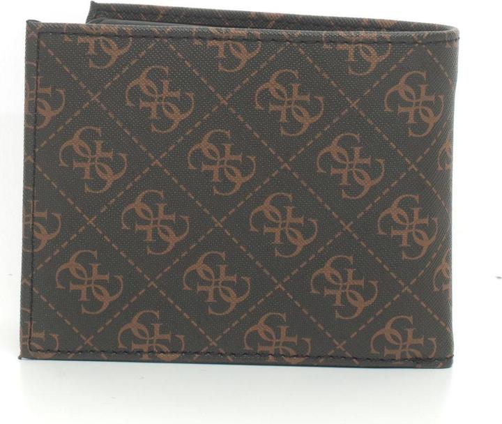 Actual product image Guess Vezzola, Textile Wallet, Billfold, w/sf w/cp, Brown Logo, For Men