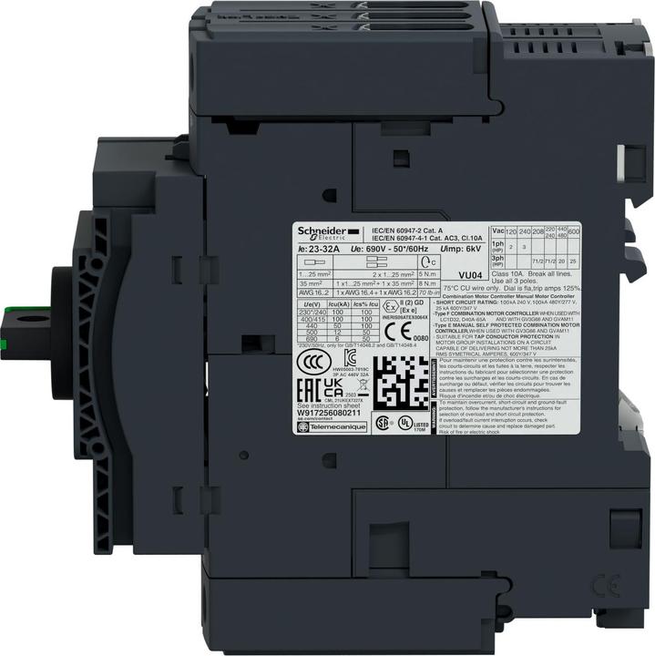 Image du produit Schneider Electric Démarreur manuel 600VAC 40A IEC 10HP 3P