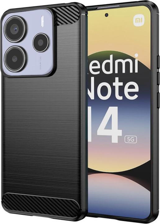 Image du produit Techsuit - Carbon Silicone - Xiaomi Redmi Note 14 5G - Black (Xiaomi Redmi Note 14 5G)