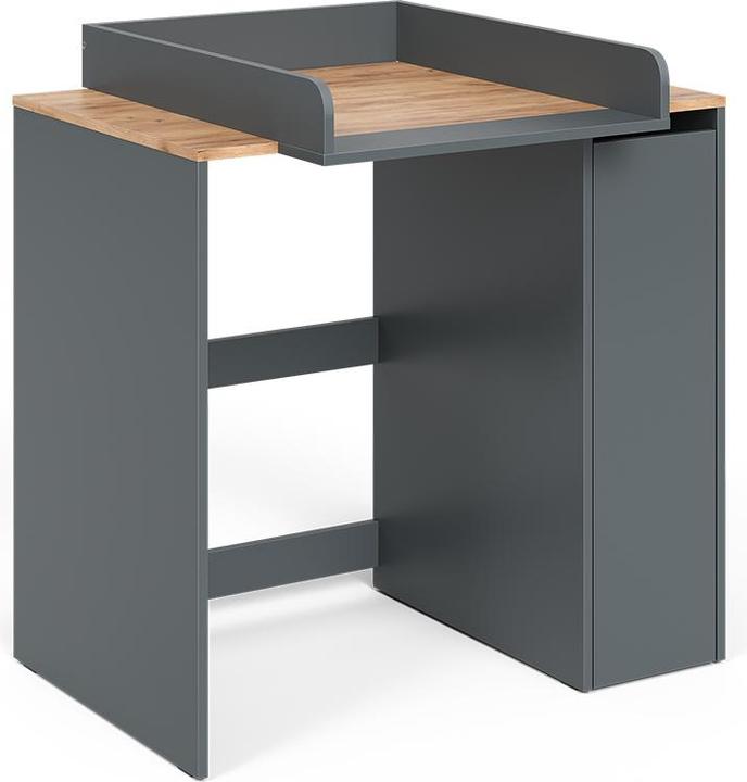 Vichy Changing top Victor, Anthracite/golden oak, 68 x 60 cm 2 parts with changing mat