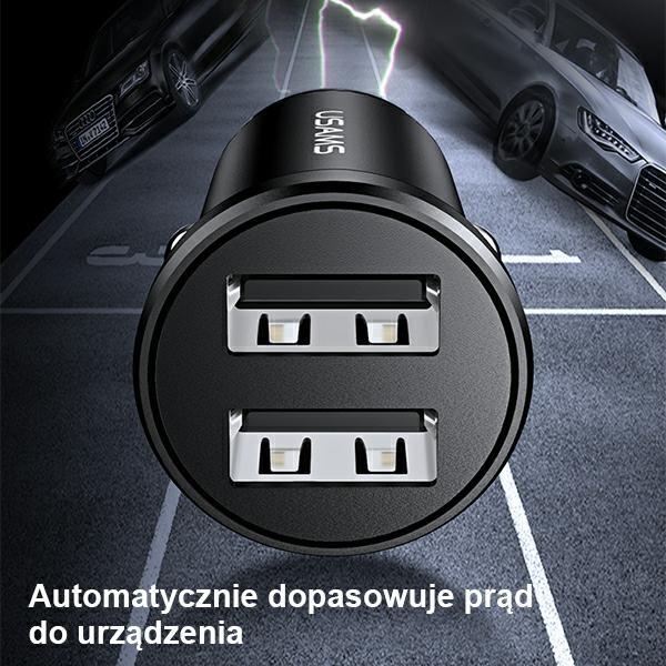 Produktbild Usams lad. sam. 2xUSB 2,4A Mini czarnyblack CC114TC01 USCC114