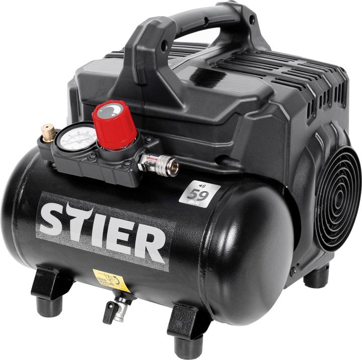 Stier Compresseur silencieux (8 bar, 6 l)