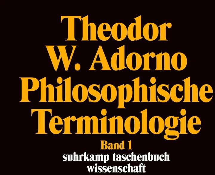 Actual product image Philosophische Terminologie (German, Theodor W. Adorno, 1973)