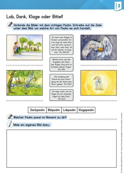 Immagine prodotto Arbeitsmaterial Grundschule. Religionsunterricht. Gottesbilder mit Psalmen entdecken und erleben (Tedesco, Catharina Fastenmeier, Petra sinistra, 2022)