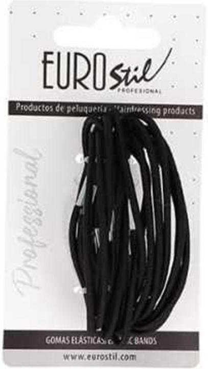 Caso Eurostil Schwarze feine Haargummis 1er Pack (Schwarz)