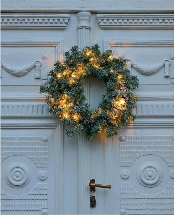 Image du produit Sirius Couronne de Noël LED verte enneigée