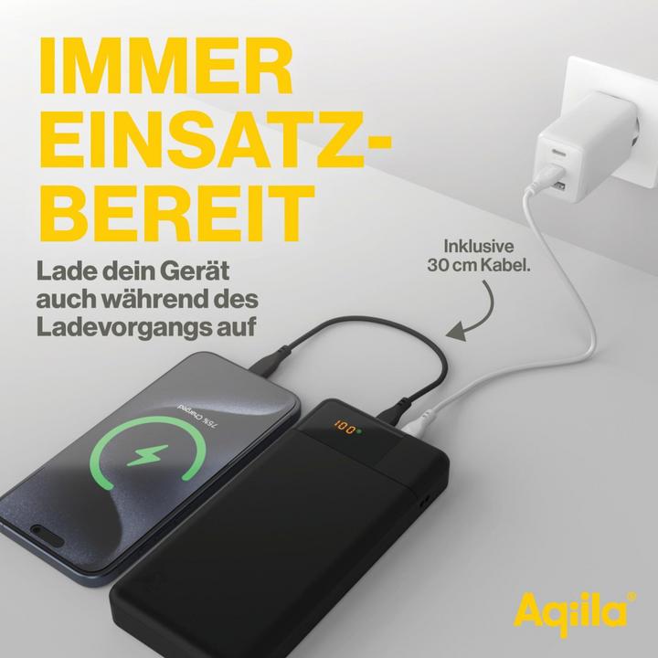 Actual product image Aqiila Powerbird B20B - Powerbank 20000 mAh, 20W - Black (20000 mAh, 20 W, 74 Wh)