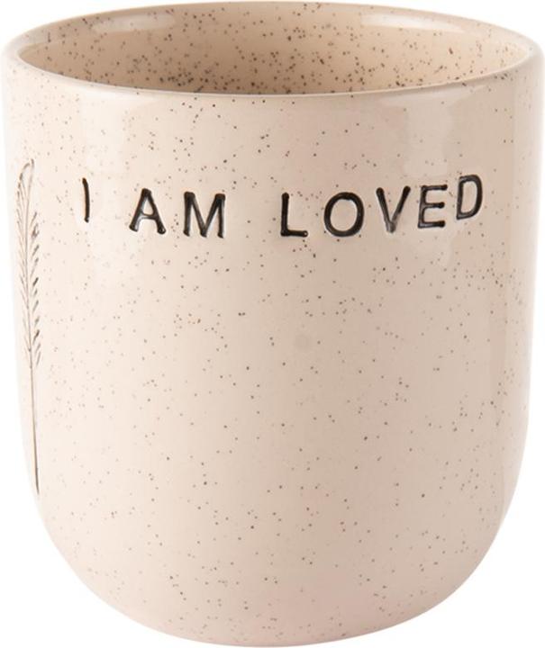 Actual product image Feeling Good Inside Coffee mug I am loved cream 8.5 cm (1 x)