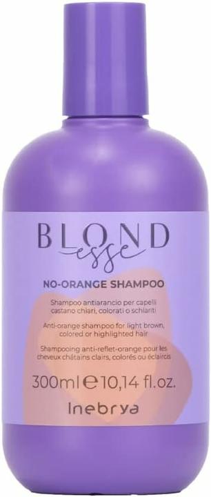 Inebrya ONDESSE No-Orange Shampoo (light chestnut. dyed or lightened hair) - Anti-orange reflection (300 ml, Flüssiges Shampoo)