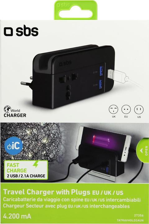 Produktbild SBS Universal Reiseladegerät inkl. 2x USB à 2.1A