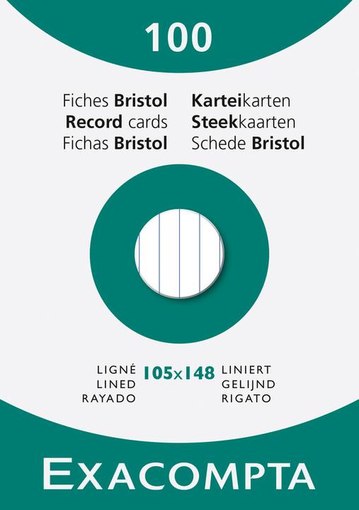 Immagine prodotto Exacompta Flashcards (A6, 205 g/m², 100 x)