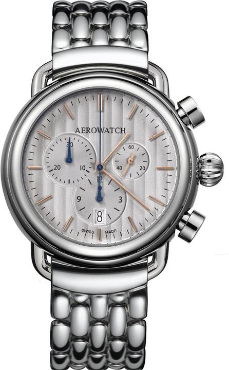 Aerowatch Omaggio 1910 Chrono (Cronografo, Orologio da polso analogico, Fatto in Svizzera, 44 mm)