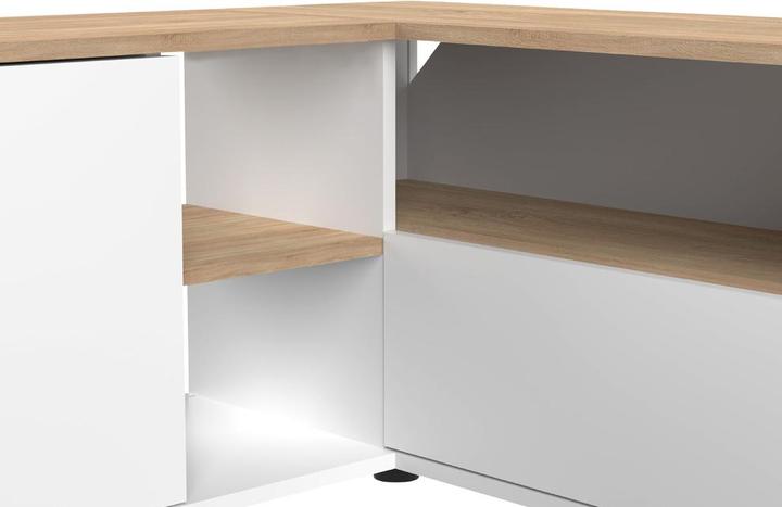 Produktbild Temahome Angle TV Stand 90 white and oak (45 x 90 cm)