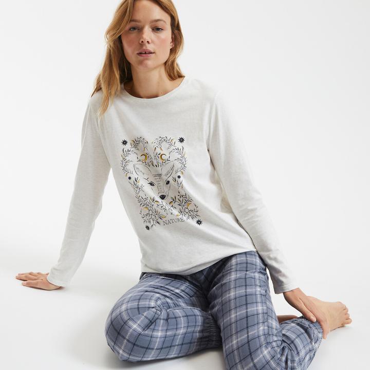 So'home Pyjama mit bedrucktem Oberteil