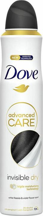 Actual product image Dove Deodorant Spray 48h Invisible White Alcohol-Free for Women with 100% Natural Nut Oil and 1/4 Mo (Spray, 200 ml)