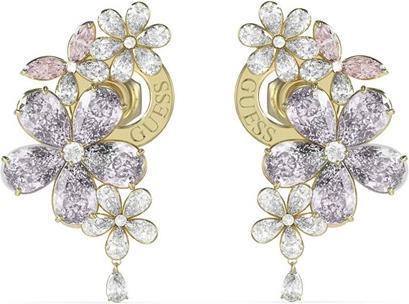 Guess Beautiful Gold-Plated Earrings Lily Flowers