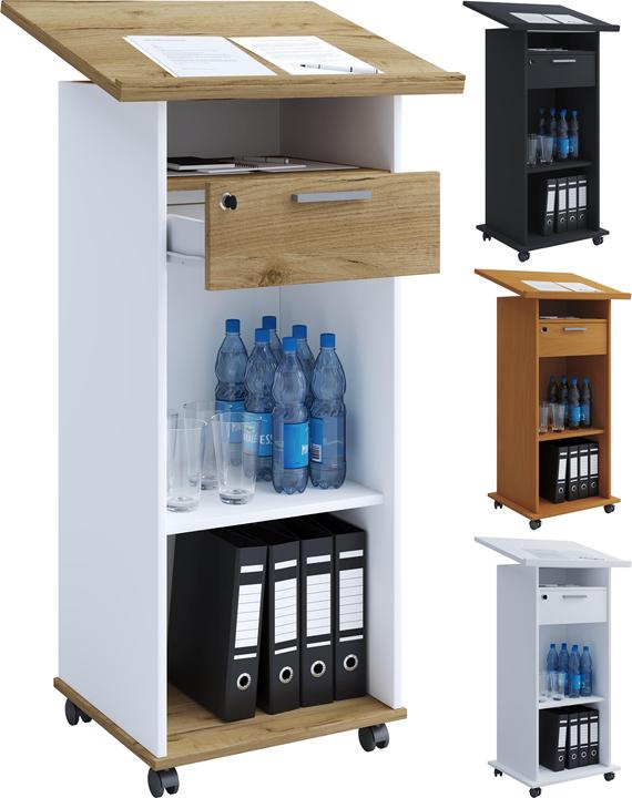 Actual product image VCM Standing desk lectern Meeta with casters (60 x 50 x 120 cm)