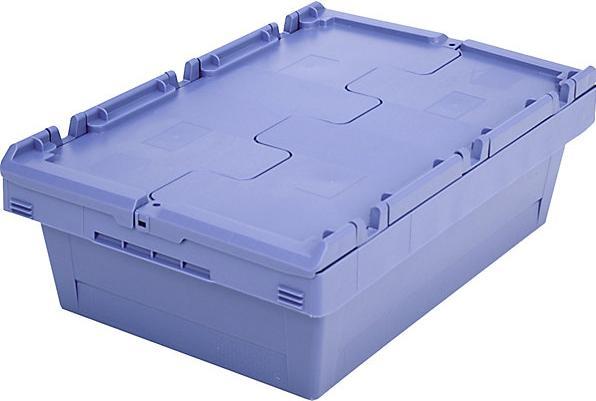 Produktbild Bito Mehrwegbehälter mit Deckel/Bügel/Kufe / MBDU64171 L600xB400xH173 mm, taubenblau